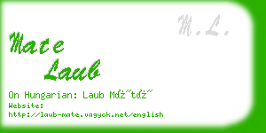 mate laub business card